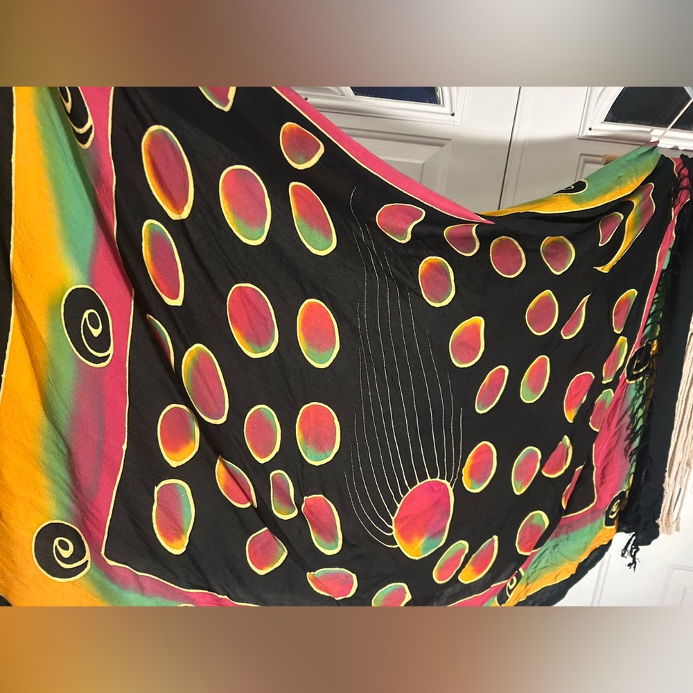 🌙✨ Out of This World: Oversized Celestial Batik Sarong ✨🌙  Beach Wrap